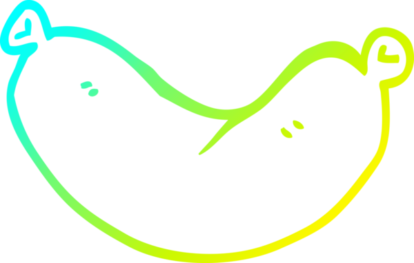 Bir insan tarafından çizilmiş soğuk gradyan çizgisi.