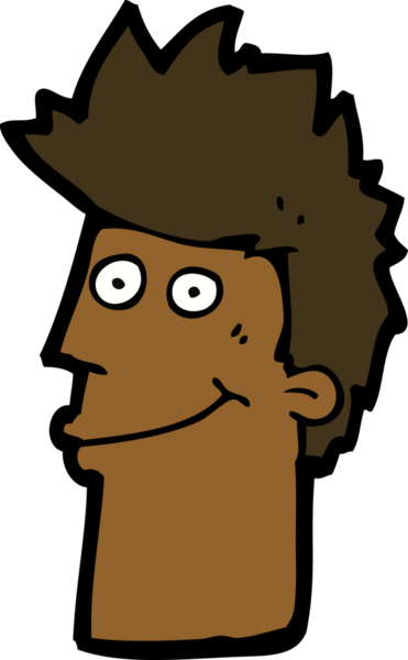 Bir insan tarafından çizilmiş mutlu bir adam.