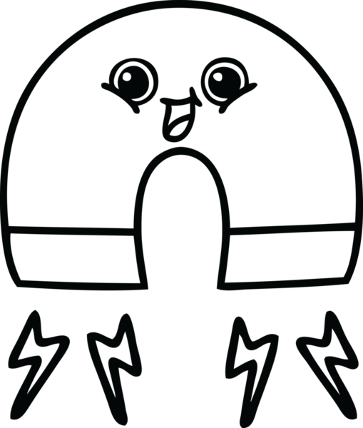 Bir insan tarafından çizilmiş mıknatıs çizimi