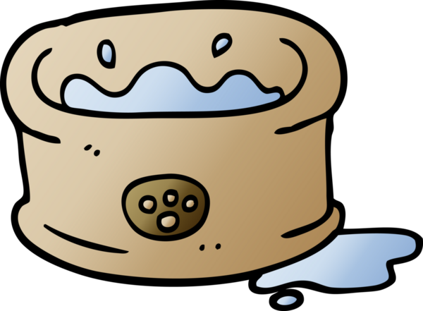 bir insan tarafından çizilmiş karalama evcil hayvan kasesi