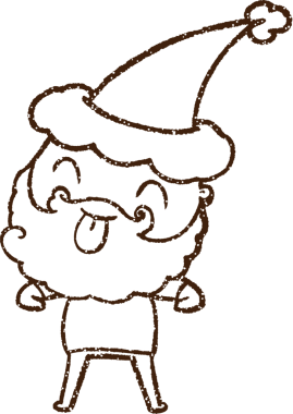 Bir insan tarafından çizilmiş Noel Adamı Kömürü