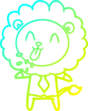 Bir insan tarafından çizilmiş mutlu çizgi film aslanı çizimi.