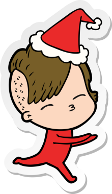 Tulumlu, Noel Baba şapkası giymiş bir kızın insan tarafından çizilmiş el yazısı.