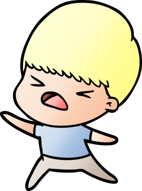 Çizgi film bir insan tarafından çizilmiş stresli adam