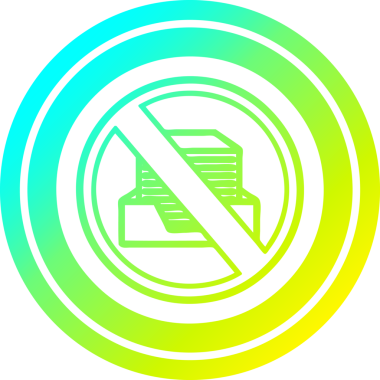 Bir insan tarafından çizilmiş havalı gradyan kaplamalı ofis kağıtsız dairesel simge