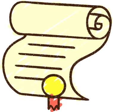 Bir insan tarafından çizilmiş Sertifika Tebeşiri