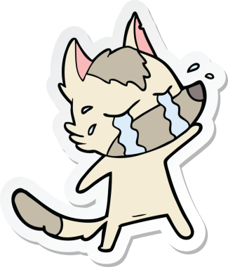 Bir insan tarafından çizilmiş bir karikatür çıkartması.