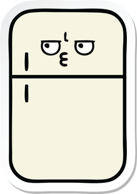 Bir insan tarafından çizilmiş şirin bir buzdolabı etiketi.