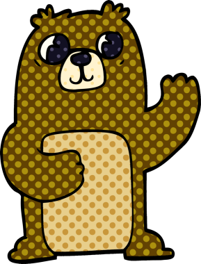 Bir insan tarafından çizilmiş çizgi film karalaması.