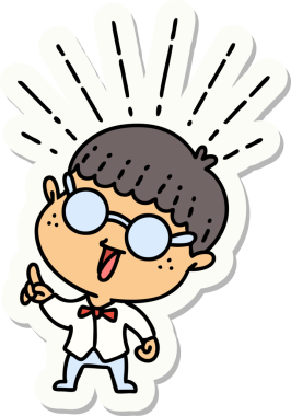 Bir insan tarafından çizilmiş dahice fikirli dövme stili bir adamın çıkartması.