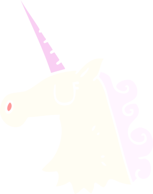 Bir insan tarafından çizilmiş güzel tek boynuzlu at.