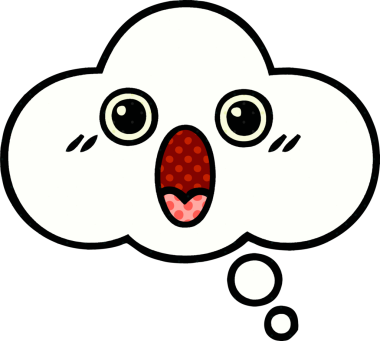 Bir insan tarafından çizilmiş bir düşünce baloncuğunun çizgi roman tarzı