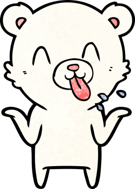 Bir insan tarafından çizilmiş kutup ayısı karikatürü