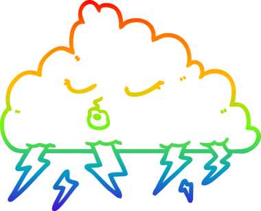 Bir insan tarafından çizilmiş gökkuşağı gradyanı çizimi