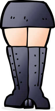 bir insan tarafından çizilmiş karikatür bacakları