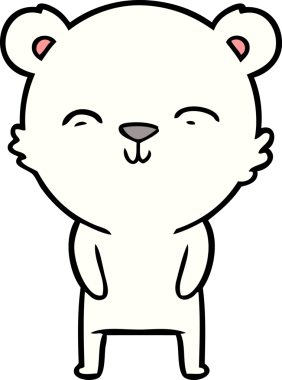 Bir insan tarafından çizilmiş kutup ayısı karikatürü