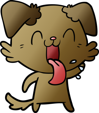 Bir insan tarafından çizilmiş nefes nefese bir köpek.