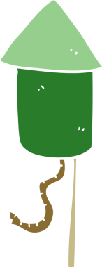 bir insan tarafından çizilmiş karalama roketi