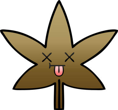 Bir insan tarafından çizilen güz yaprağının gölgelenmiş karikatürü