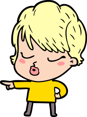 Bir insan tarafından çizilmiş gözleri kapalı çizgi film kadını.