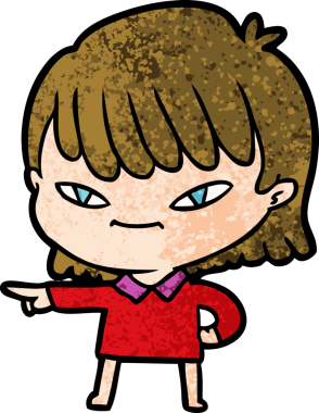 Bir insan tarafından çizilmiş bir karikatür.