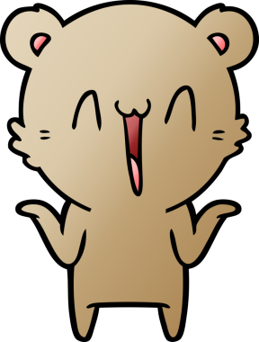 Bir insan tarafından çizilmiş mutlu ayı karikatürü