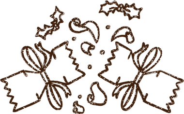 Bir insan tarafından çizilmiş Noel Krakeri Kömür Çizimi