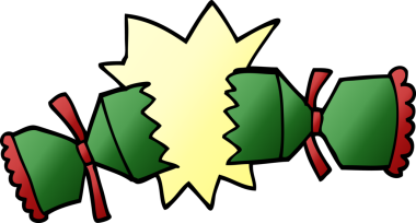 Bir insan tarafından çizilmiş karikatür patlayan kraker.