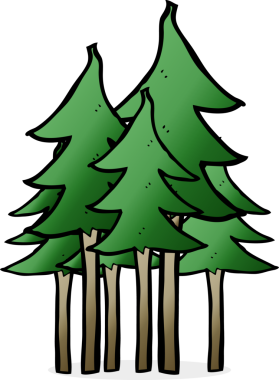 Bir insan tarafından çizilmiş çizgi ağaç sembolü.