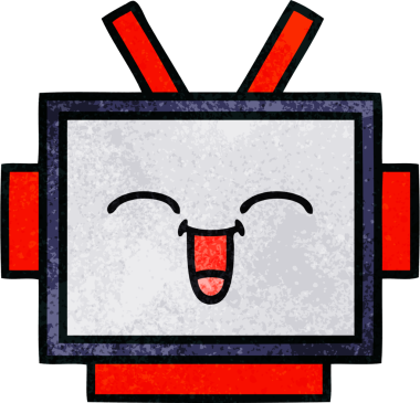 Bir insan tarafından çizilmiş robot kafasının retro grunge dokusu