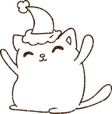 Noel Kedi Kömürü Bir insan tarafından çizilmiş