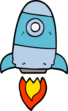 bir insan tarafından çizilmiş karalama uzay roketi