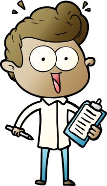 Bir insan tarafından çizilmiş çizgi film bakışlı adam.