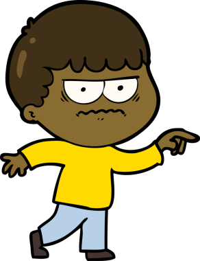 Bir insan tarafından çizilmiş rahatsız bir adam.