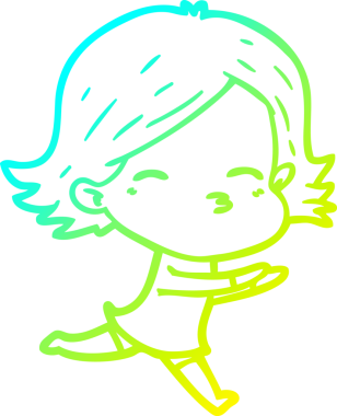 Bir insan tarafından çizilmiş bir karikatür kadın çizimi.