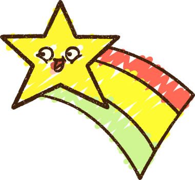 Bir insan tarafından çizilen Mutlu Gökkuşağı Yıldız Tebeşiri