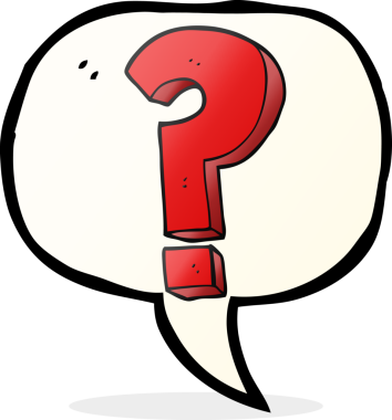 Bir insan tarafından çizilmiş serbest konuşma balonu soru işareti