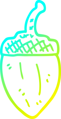 Bir insan tarafından çizilmiş bir palamut karikatürü.