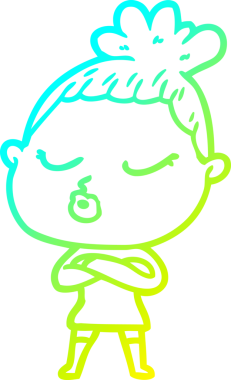 Bir insan tarafından çizilmiş soğuk bir çizgi film çizimi.