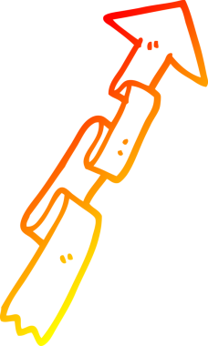 Bir insan tarafından çizilen çizgi film afiş okunun sıcak gradyan çizimi