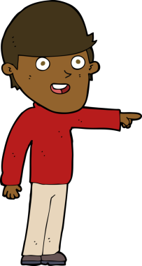 Bir insan tarafından çizilmiş çizgi filmdeki adam.