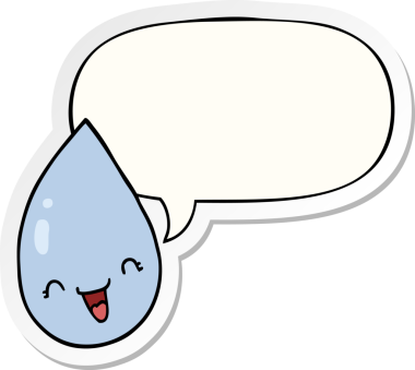 bir insan tarafından çizilmiş konuşma balonu etiketli karikatür yağmur damlası