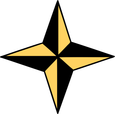 Bir insan tarafından çizilmiş geleneksel bir yıldız dövmesi.