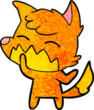 bir insan tarafından çizilmiş tilki çizgi filmi