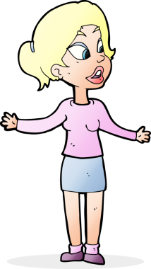 Bir insan tarafından çizilen bir şeyi açıklayan güzel bir kadın.