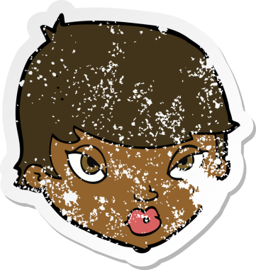 Bir insan tarafından çizilen ve etkilenmemiş bir karikatürün gerilimli yapıştırması.