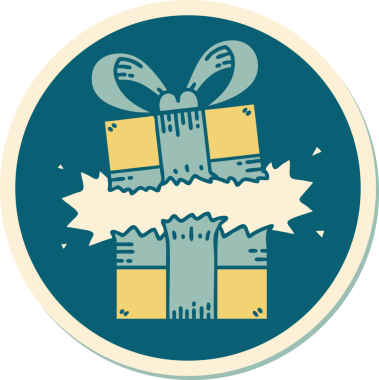 Bir insan tarafından çizilmiş geleneksel stil dövme çıkartması.