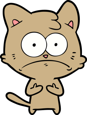 bir insan tarafından çizilmiş sinirli bir kedi.