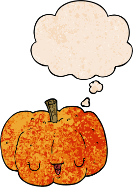 bir insan tarafından çizilmiş grunge desenli balkabağı.