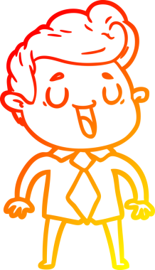 Bir insan tarafından çizilmiş mutlu bir çizgi film karakteri çizimi.